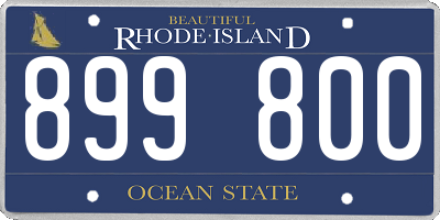 RI license plate 899800
