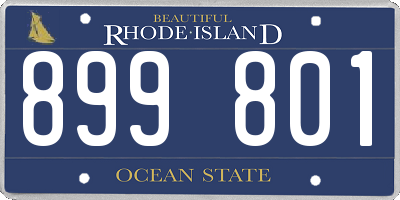RI license plate 899801