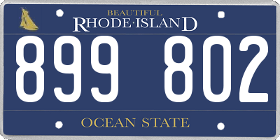 RI license plate 899802