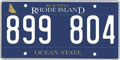 RI license plate 899804