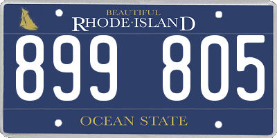 RI license plate 899805