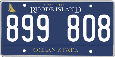 RI license plate 899808