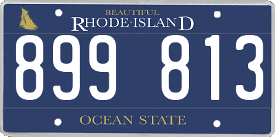 RI license plate 899813