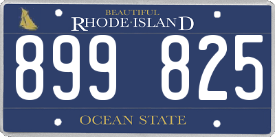 RI license plate 899825
