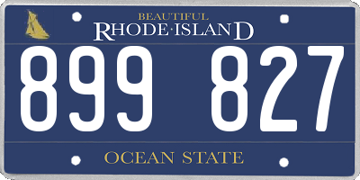RI license plate 899827