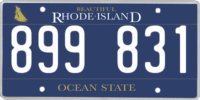 RI license plate 899831