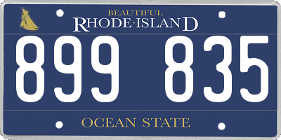 RI license plate 899835