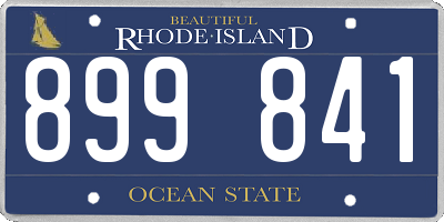 RI license plate 899841