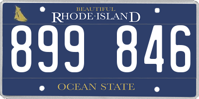 RI license plate 899846