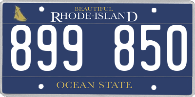 RI license plate 899850