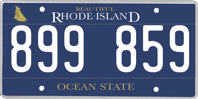 RI license plate 899859