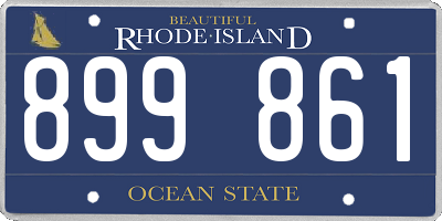 RI license plate 899861