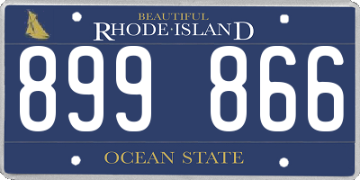 RI license plate 899866