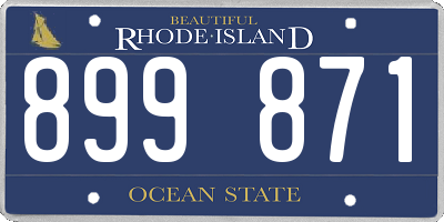 RI license plate 899871