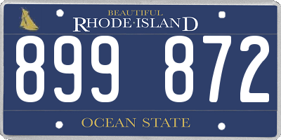 RI license plate 899872