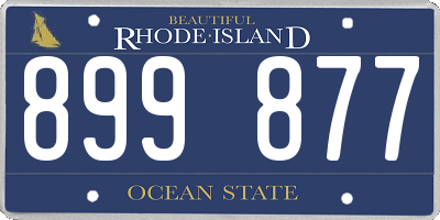 RI license plate 899877