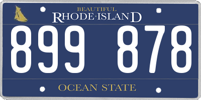 RI license plate 899878