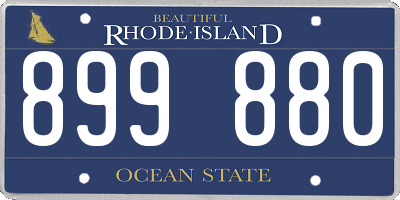 RI license plate 899880