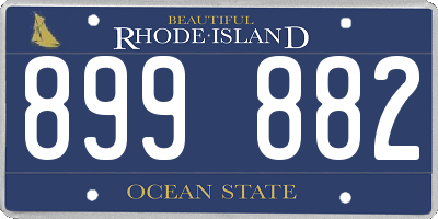 RI license plate 899882