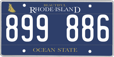 RI license plate 899886