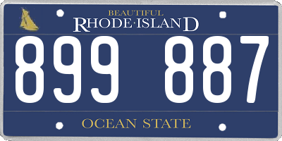 RI license plate 899887