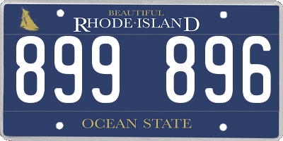 RI license plate 899896