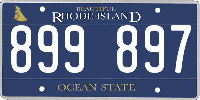 RI license plate 899897