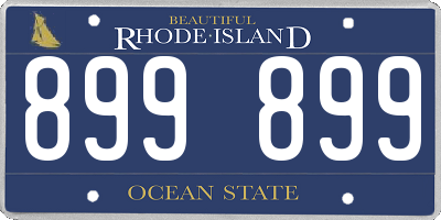 RI license plate 899899