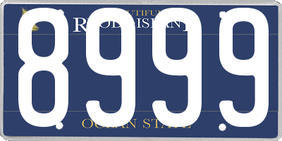 RI license plate 8999