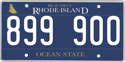 RI license plate 899900