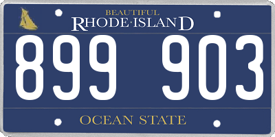 RI license plate 899903