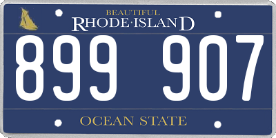 RI license plate 899907