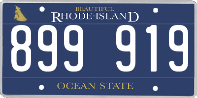 RI license plate 899919