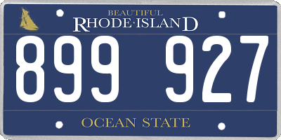 RI license plate 899927