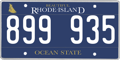 RI license plate 899935