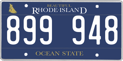 RI license plate 899948