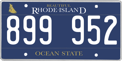 RI license plate 899952