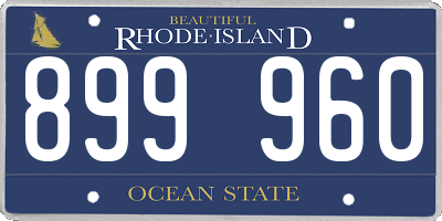 RI license plate 899960