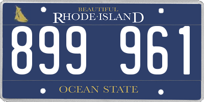 RI license plate 899961