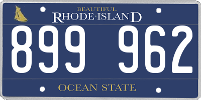 RI license plate 899962