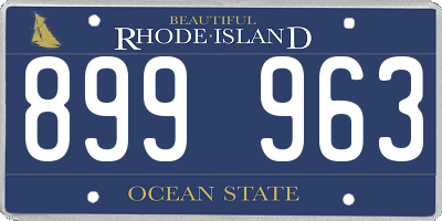 RI license plate 899963