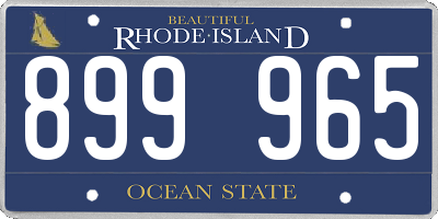 RI license plate 899965