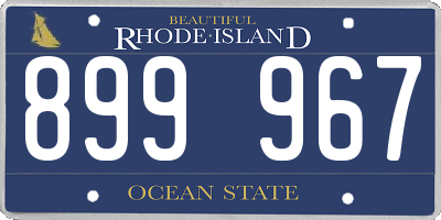RI license plate 899967