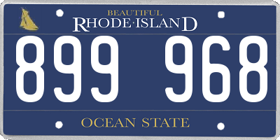 RI license plate 899968