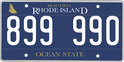 RI license plate 899990