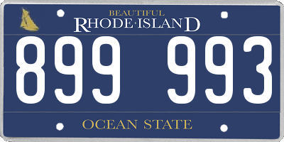 RI license plate 899993