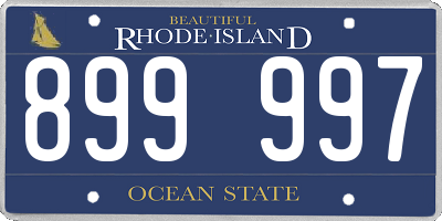 RI license plate 899997