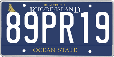 RI license plate 89PR19