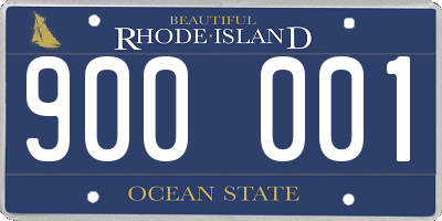 RI license plate 900001