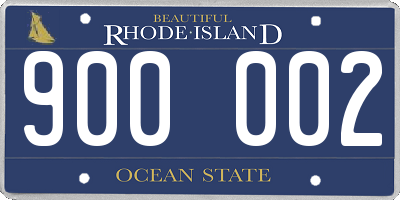 RI license plate 900002